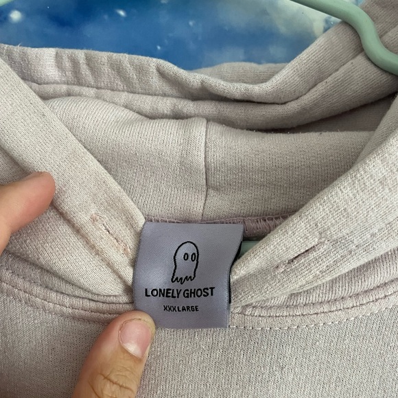 Lonley Ghost Light Pink ILYSB Hoodie - Picture 3 of 3